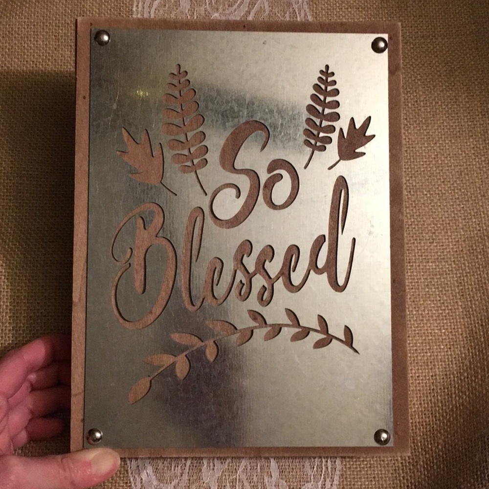 So Blessed Wall wooden and metal Hanging